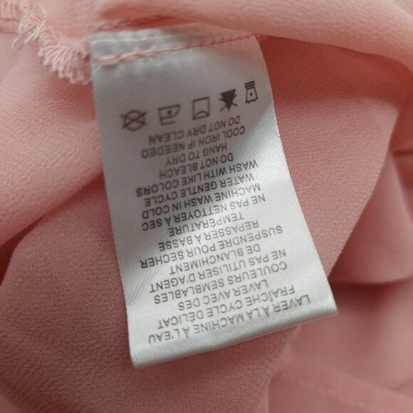 Maison D Amelie Blouse Size Medium Smocked Peach Floral Long Sleeve Fairy Whimsy - Picture 11 of 11